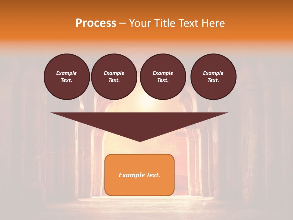 An Archway With A Bright Light Coming Out Of It PowerPoint Template