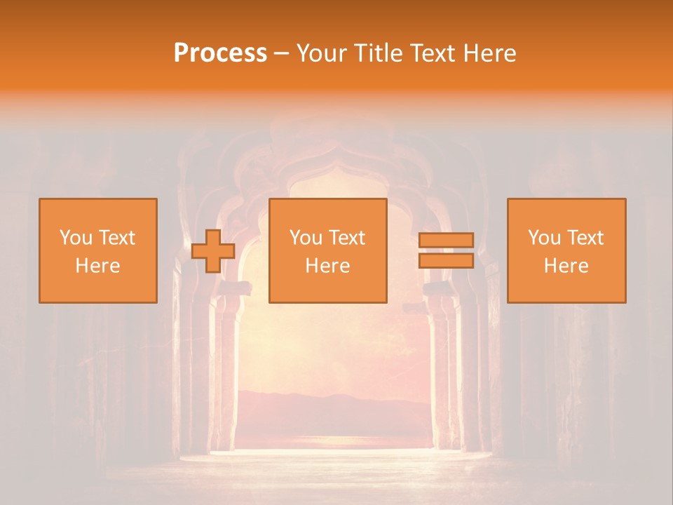 An Archway With A Bright Light Coming Out Of It PowerPoint Template