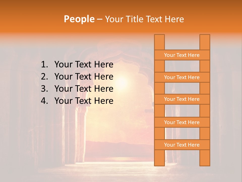 An Archway With A Bright Light Coming Out Of It PowerPoint Template