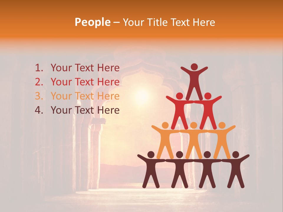 An Archway With A Bright Light Coming Out Of It PowerPoint Template