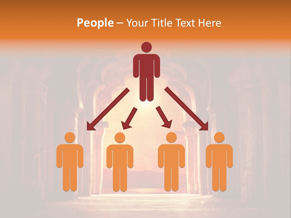 An Archway With A Bright Light Coming Out Of It PowerPoint Template