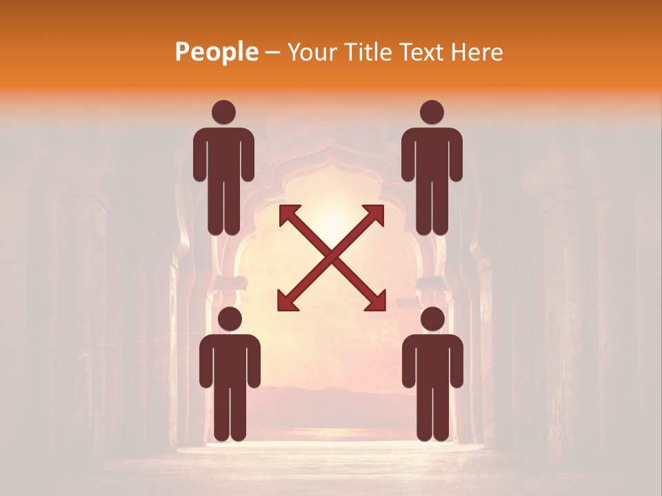 An Archway With A Bright Light Coming Out Of It PowerPoint Template