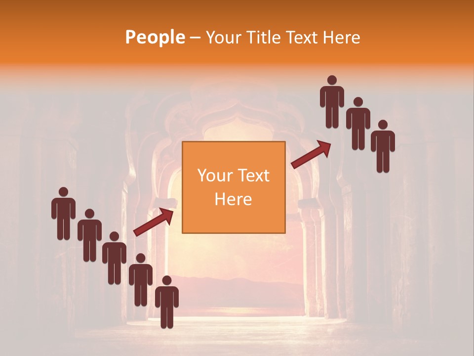 An Archway With A Bright Light Coming Out Of It PowerPoint Template