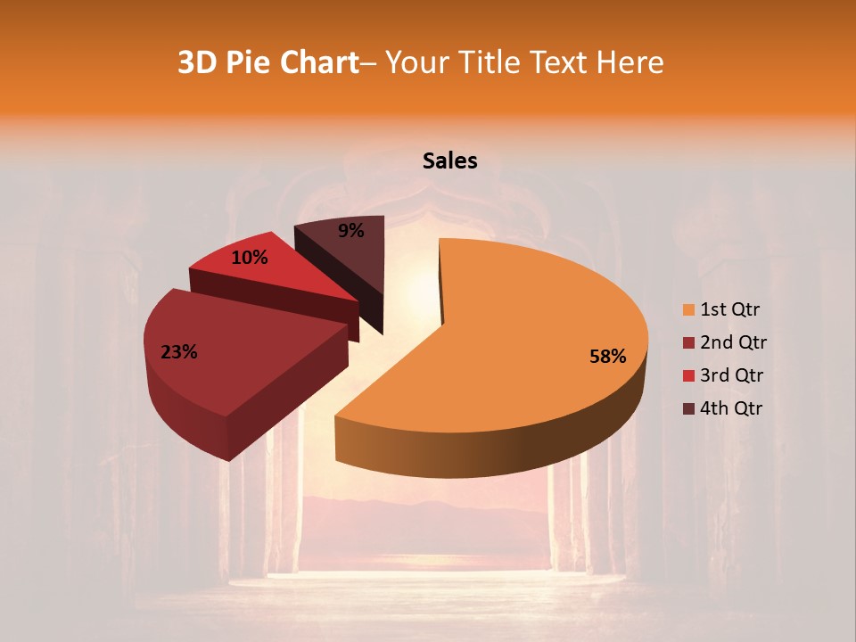 An Archway With A Bright Light Coming Out Of It PowerPoint Template