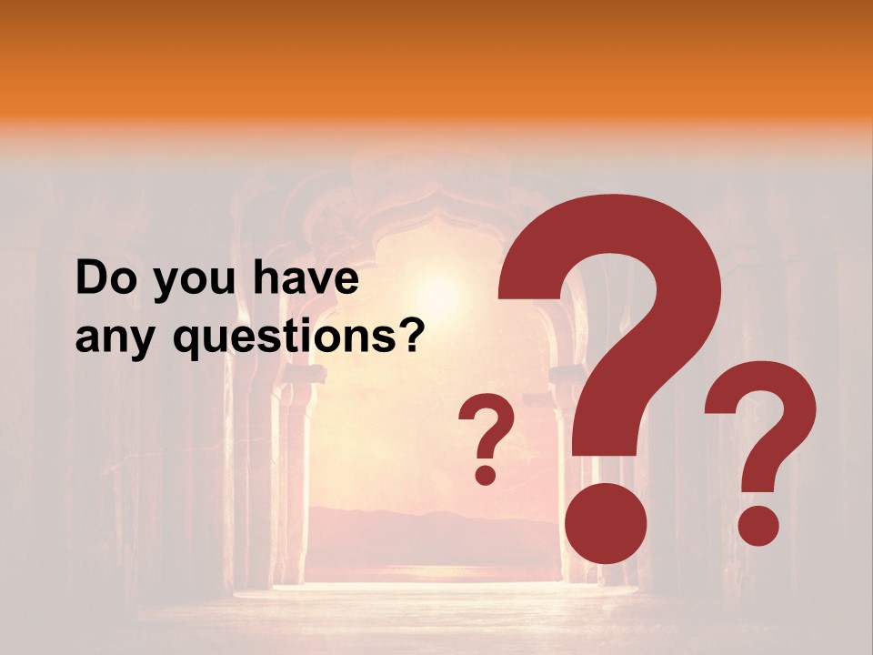 An Archway With A Bright Light Coming Out Of It PowerPoint Template