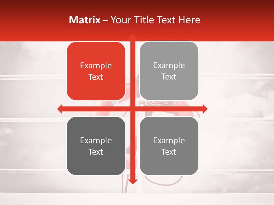 A Life Preserver In The Middle Of A Boxing Ring PowerPoint Template