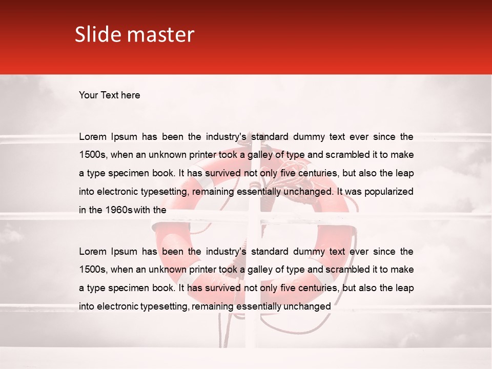 A Life Preserver In The Middle Of A Boxing Ring PowerPoint Template