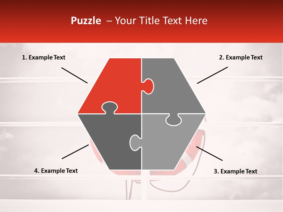 A Life Preserver In The Middle Of A Boxing Ring PowerPoint Template