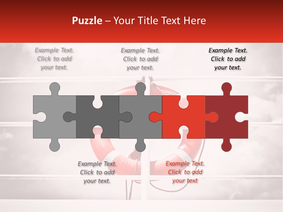 A Life Preserver In The Middle Of A Boxing Ring PowerPoint Template