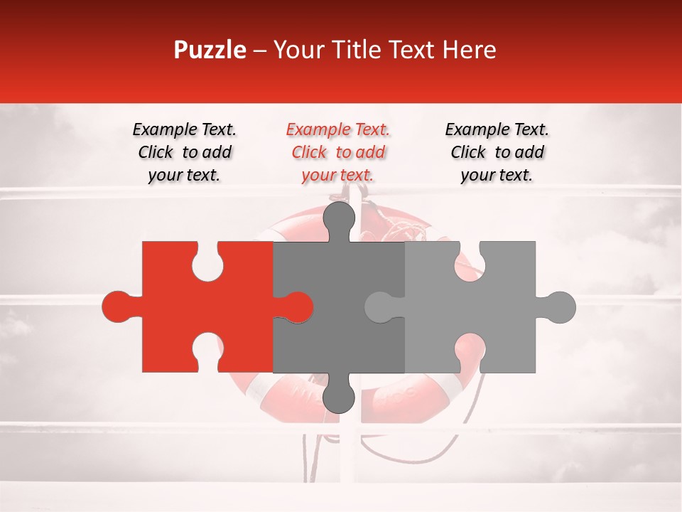 A Life Preserver In The Middle Of A Boxing Ring PowerPoint Template