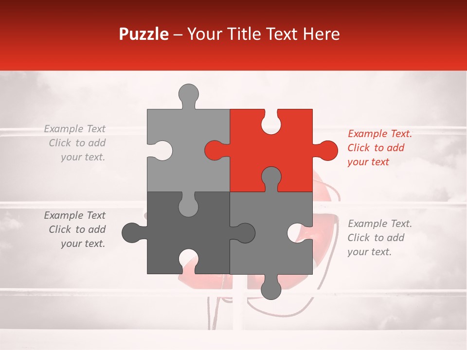 A Life Preserver In The Middle Of A Boxing Ring PowerPoint Template