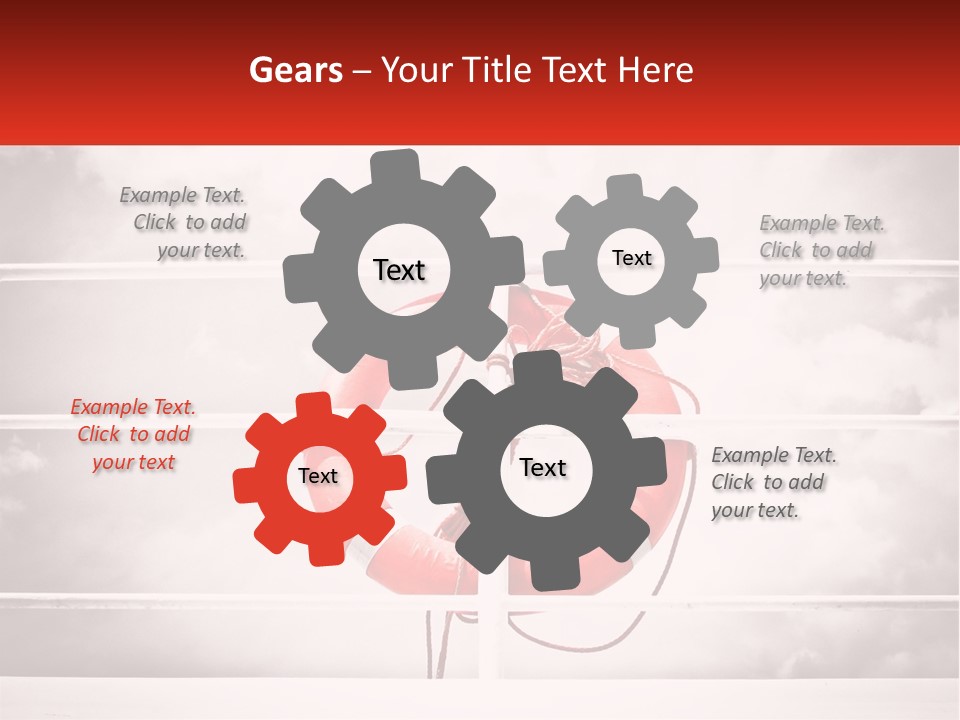 A Life Preserver In The Middle Of A Boxing Ring PowerPoint Template