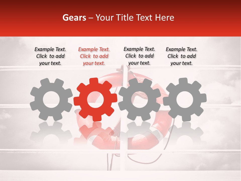 A Life Preserver In The Middle Of A Boxing Ring PowerPoint Template