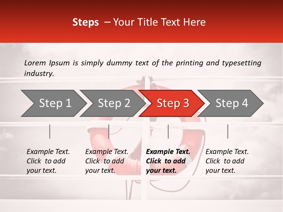 A Life Preserver In The Middle Of A Boxing Ring PowerPoint Template