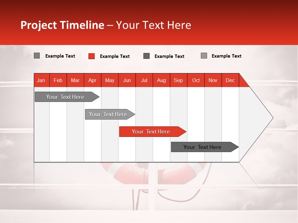 A Life Preserver In The Middle Of A Boxing Ring PowerPoint Template