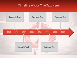 A Life Preserver In The Middle Of A Boxing Ring PowerPoint Template