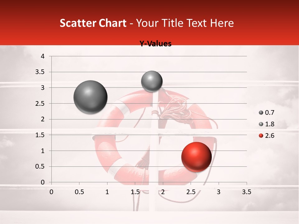 A Life Preserver In The Middle Of A Boxing Ring PowerPoint Template