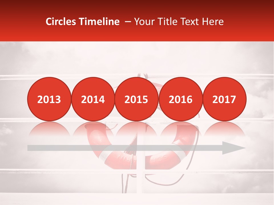 A Life Preserver In The Middle Of A Boxing Ring PowerPoint Template