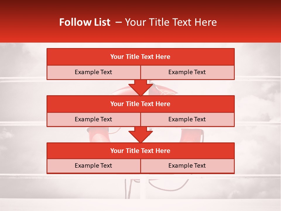 A Life Preserver In The Middle Of A Boxing Ring PowerPoint Template