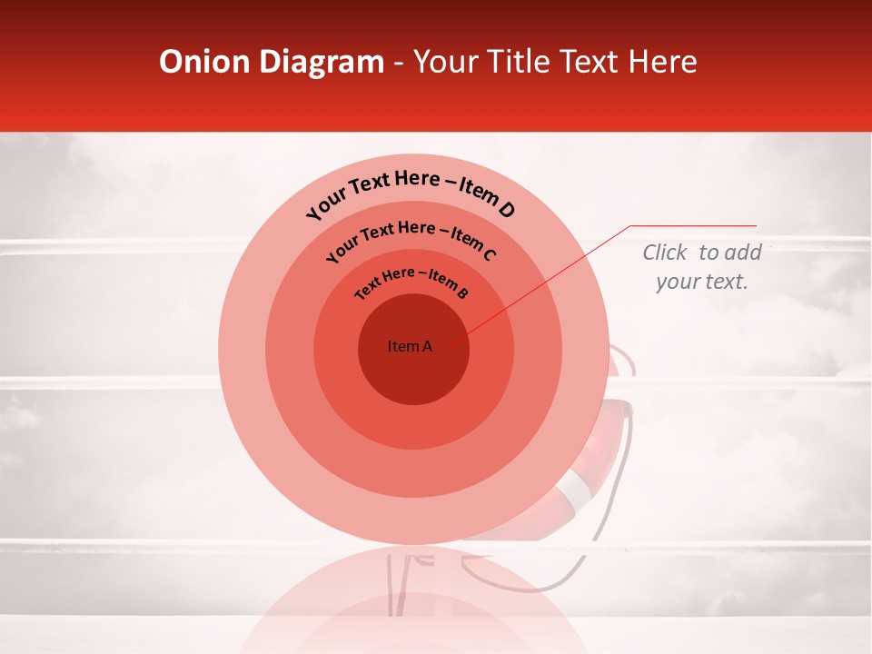 A Life Preserver In The Middle Of A Boxing Ring PowerPoint Template