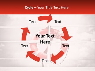 A Life Preserver In The Middle Of A Boxing Ring PowerPoint Template