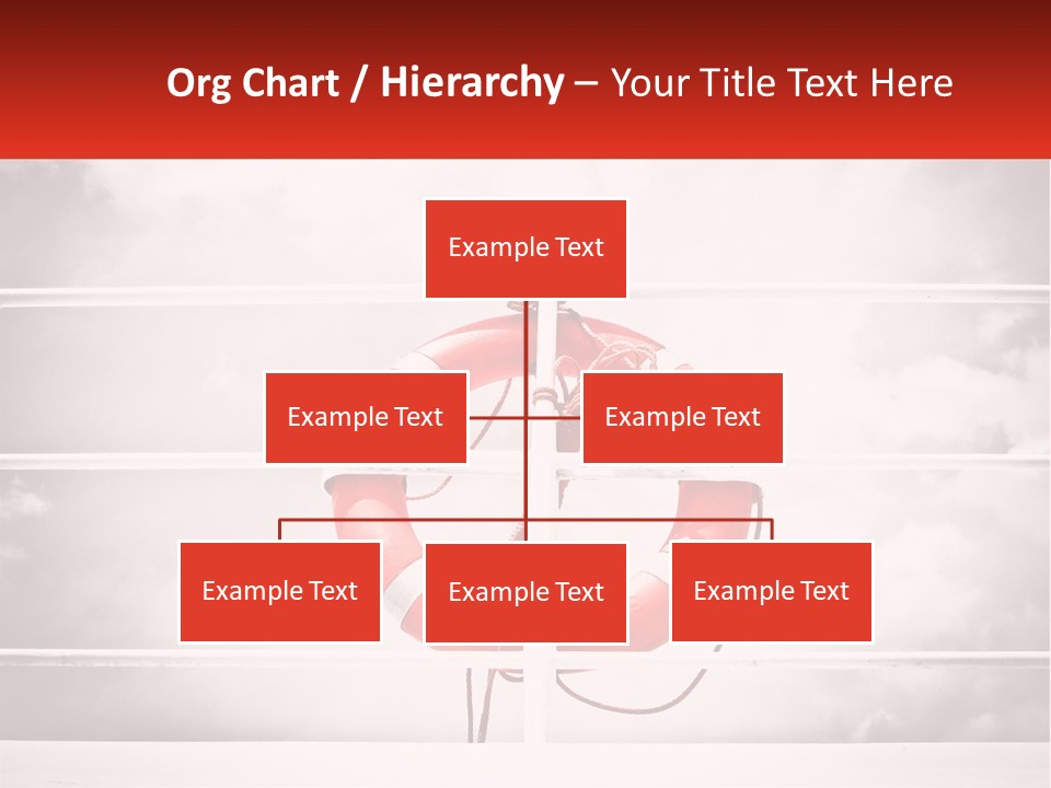 A Life Preserver In The Middle Of A Boxing Ring PowerPoint Template