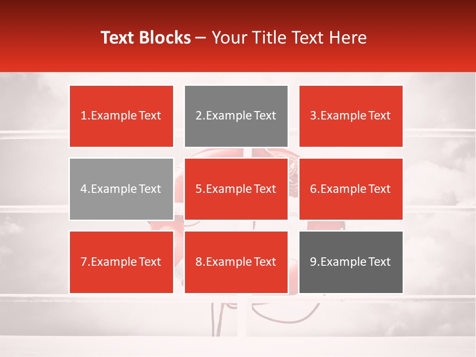 A Life Preserver In The Middle Of A Boxing Ring PowerPoint Template