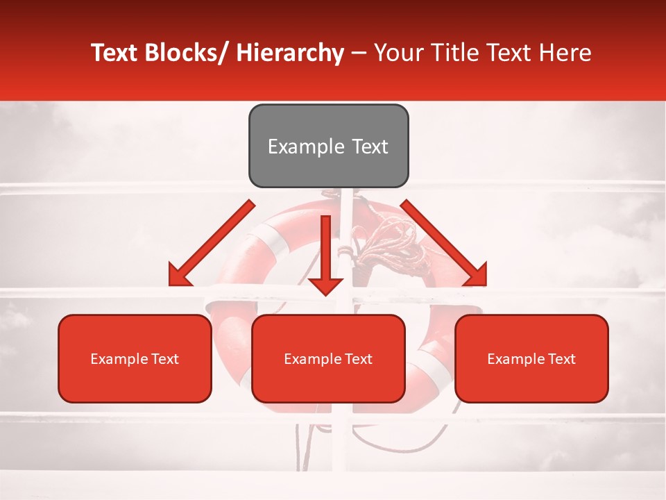 A Life Preserver In The Middle Of A Boxing Ring PowerPoint Template