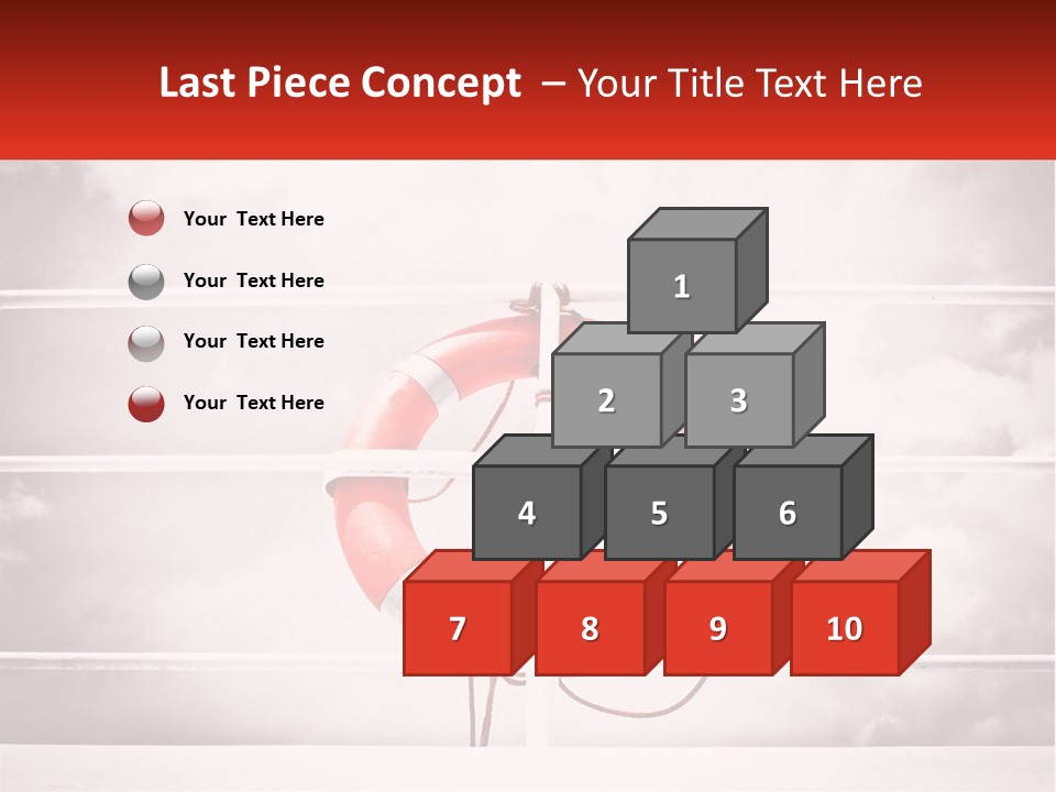 A Life Preserver In The Middle Of A Boxing Ring PowerPoint Template