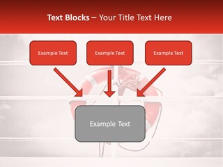 A Life Preserver In The Middle Of A Boxing Ring PowerPoint Template