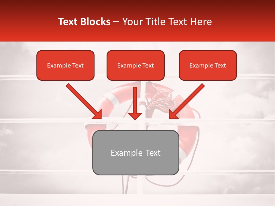 A Life Preserver In The Middle Of A Boxing Ring PowerPoint Template