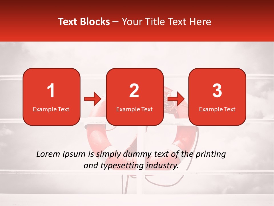 A Life Preserver In The Middle Of A Boxing Ring PowerPoint Template