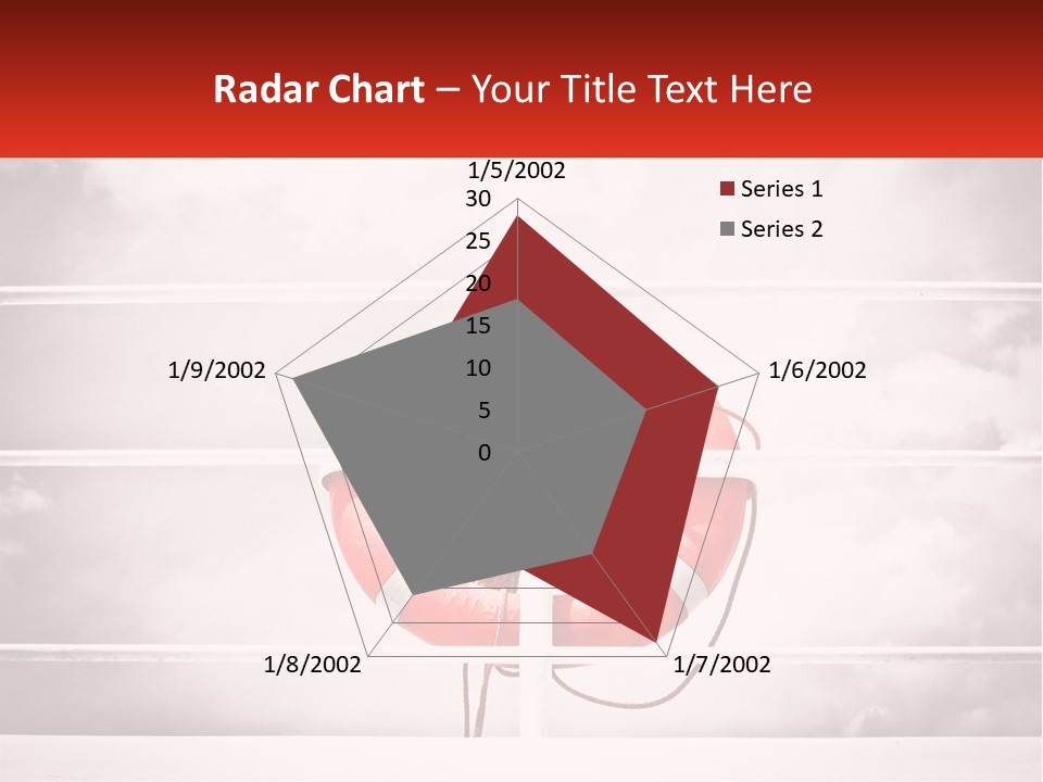 A Life Preserver In The Middle Of A Boxing Ring PowerPoint Template