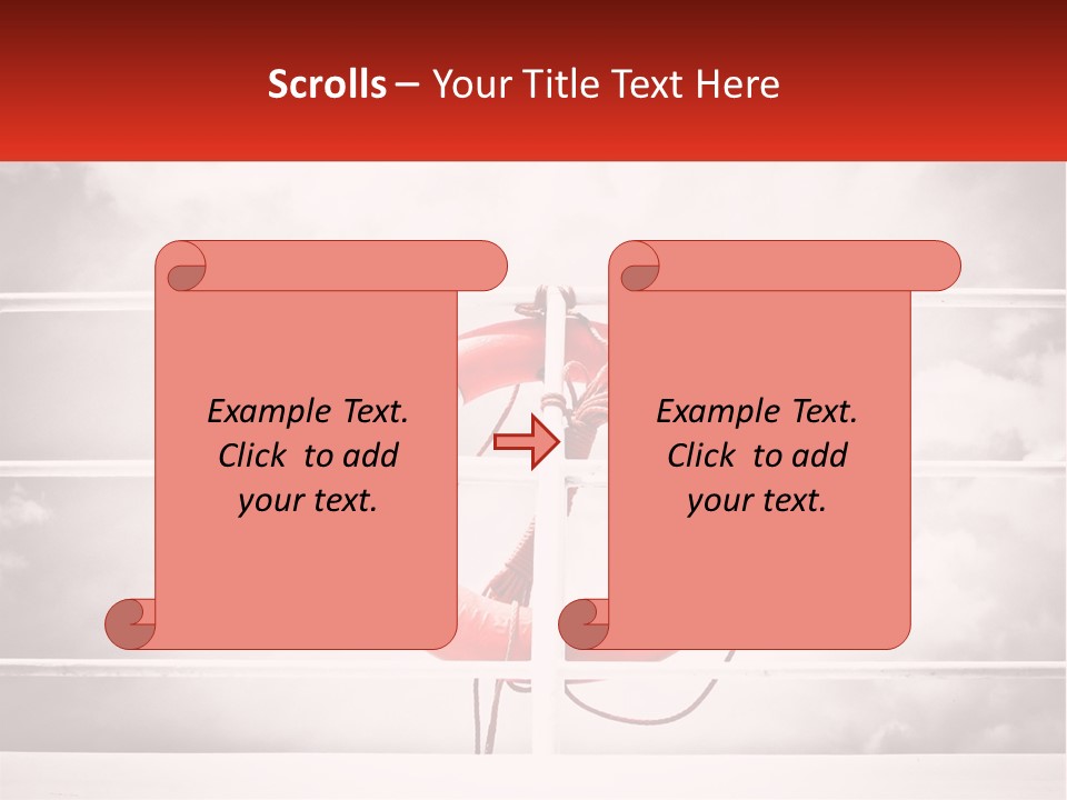 A Life Preserver In The Middle Of A Boxing Ring PowerPoint Template