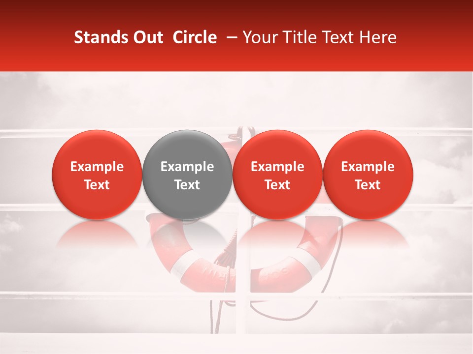 A Life Preserver In The Middle Of A Boxing Ring PowerPoint Template
