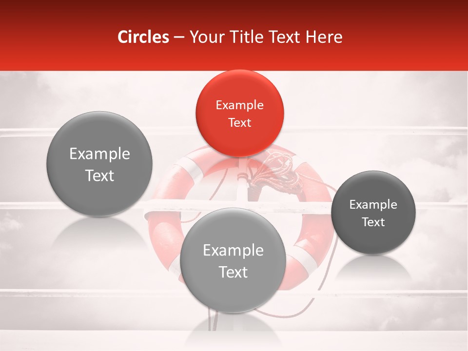 A Life Preserver In The Middle Of A Boxing Ring PowerPoint Template