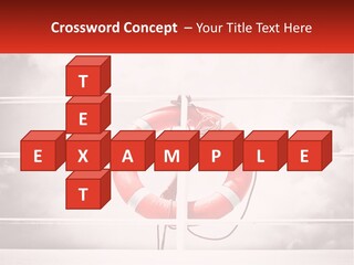 A Life Preserver In The Middle Of A Boxing Ring PowerPoint Template