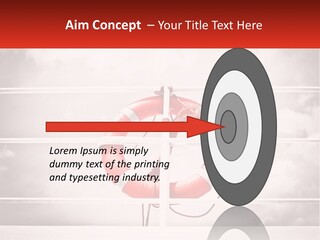A Life Preserver In The Middle Of A Boxing Ring PowerPoint Template