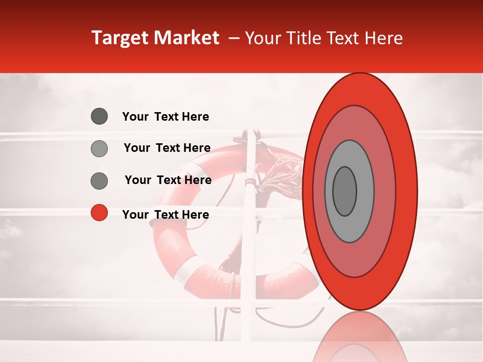 A Life Preserver In The Middle Of A Boxing Ring PowerPoint Template