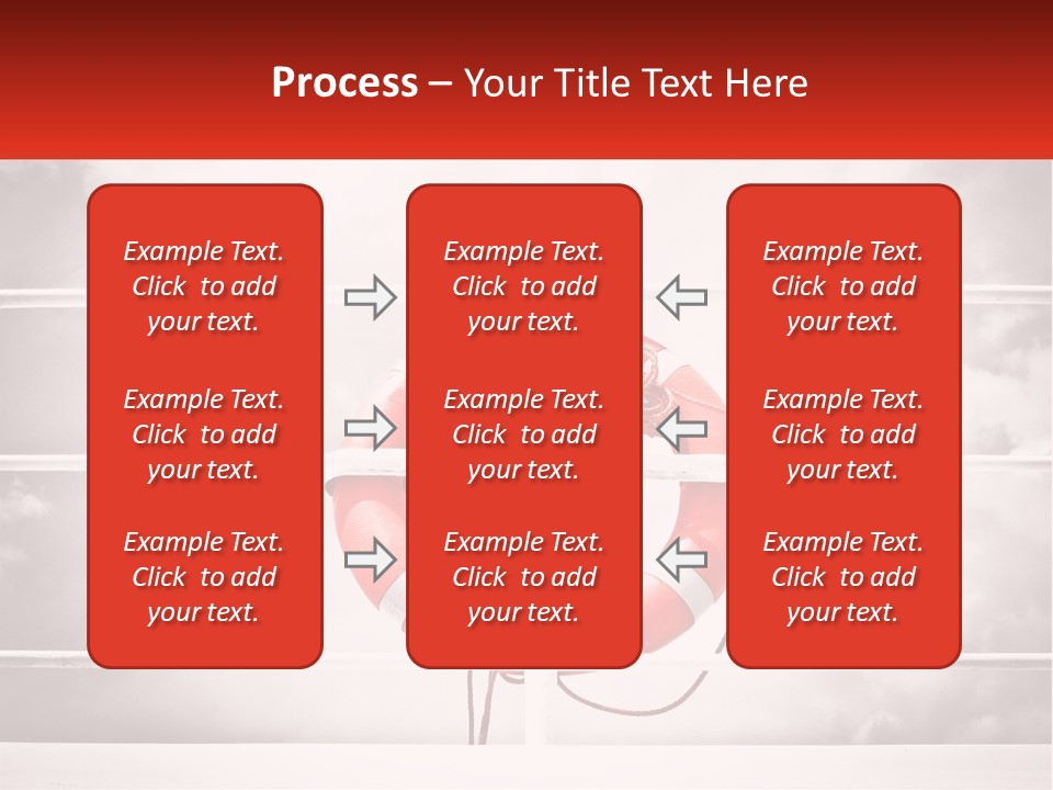 A Life Preserver In The Middle Of A Boxing Ring PowerPoint Template