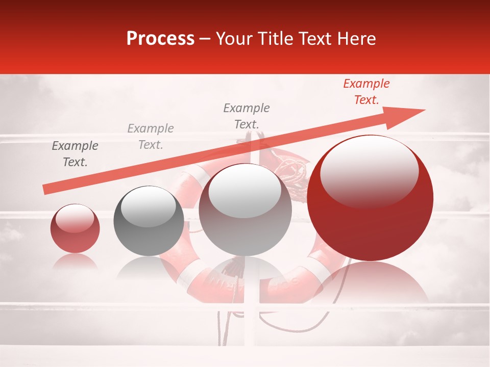 A Life Preserver In The Middle Of A Boxing Ring PowerPoint Template
