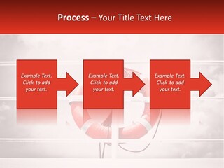 A Life Preserver In The Middle Of A Boxing Ring PowerPoint Template