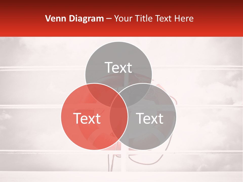 A Life Preserver In The Middle Of A Boxing Ring PowerPoint Template