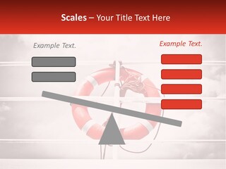 A Life Preserver In The Middle Of A Boxing Ring PowerPoint Template