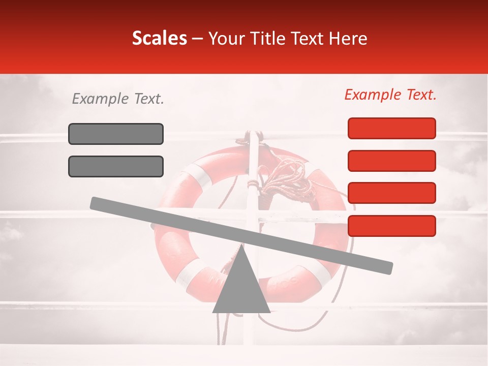 A Life Preserver In The Middle Of A Boxing Ring PowerPoint Template