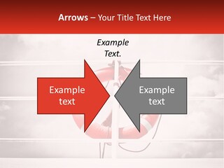 A Life Preserver In The Middle Of A Boxing Ring PowerPoint Template