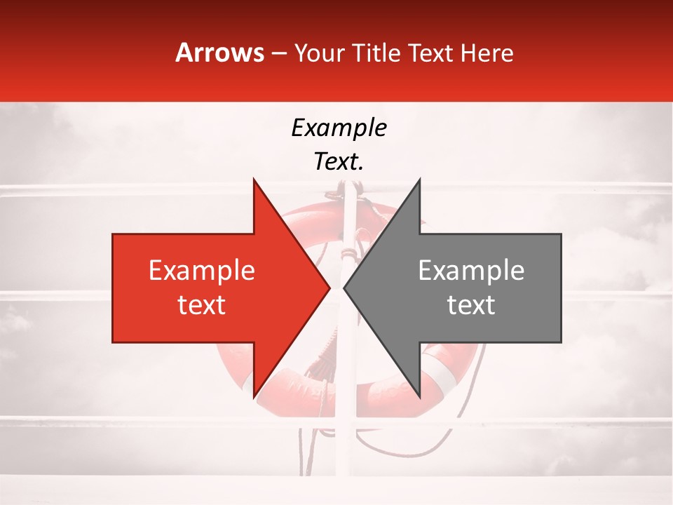 A Life Preserver In The Middle Of A Boxing Ring PowerPoint Template