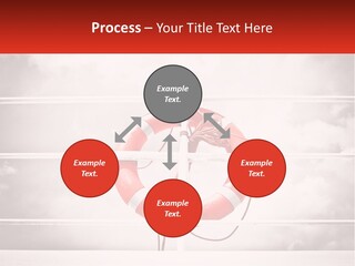 A Life Preserver In The Middle Of A Boxing Ring PowerPoint Template