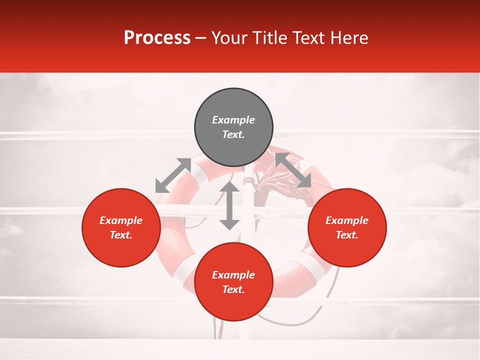 A Life Preserver In The Middle Of A Boxing Ring PowerPoint Template