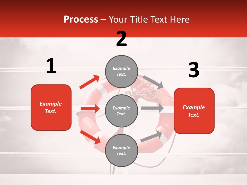 A Life Preserver In The Middle Of A Boxing Ring PowerPoint Template